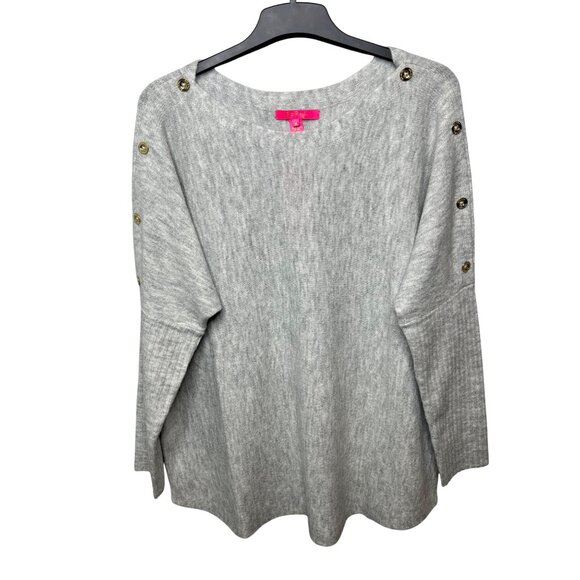 Lilly Pulitzer Arna Pullover Sweater With Button-Detail Sleeves Medium Womens - Picture 14 of 14